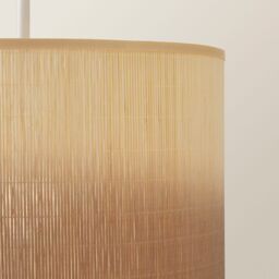 ValueLights Mollie Ombre Natural Bamboo Drum EasyFit Ceiling Pendant Shade & Bulb - thumbnail 4