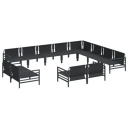 Berkfield Home Garden Sofa Set 12 pcs Anthracite Steel - thumbnail 6
