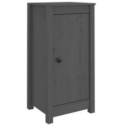 Berkfield Home Sideboards 2 pcs Grey 40x35x80 cm Solid Wood Pine - Size: 40 x 35 x 80 cm - thumbnail 2