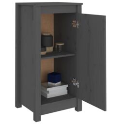 Berkfield Home Sideboards 2 pcs Grey 40x35x80 cm Solid Wood Pine - Size: 40 x 35 x 80 cm - thumbnail 4
