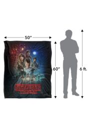Stranger Things Season One Officially Licensed Silky Touch Super Soft Throw Blanket 152 x 127 cm in White - thumbnail 5