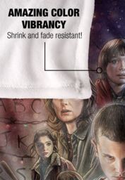 Stranger Things Season One Officially Licensed Silky Touch Super Soft Throw Blanket 152 x 127 cm in White - thumbnail 4