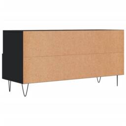 Berkfield Home TV Cabinet Black 102x36x50 cm Engineered Wood - Size: 102 x 36 x 50 cm - thumbnail 8