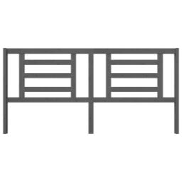 Berkfield Home Bed Headboard Grey 206x4x100 cm Solid Pine Wood - Size: 206 x 4 x 100 cm - thumbnail 3