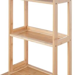 Wyld and Coco Bamboo 6-Shelf Bathroom Unit light brown - W36 x D30 x H160cm - thumbnail 8