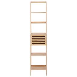 Wyld and Coco Bamboo 6-Shelf Bathroom Unit light brown - W36 x D30 x H160cm - thumbnail 3