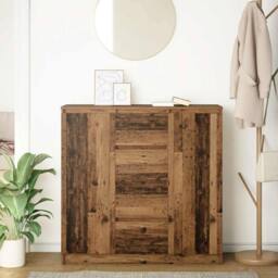 Berkfield Home Sideboard with Drawers Old Wood 100.5x35x98.5 cm Engineered Wood in Brown - thumbnail 1