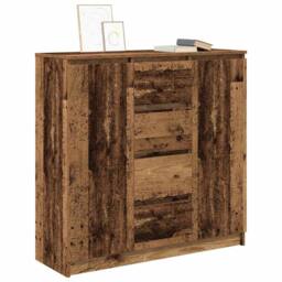 Berkfield Home Sideboard with Drawers Old Wood 100.5x35x98.5 cm Engineered Wood in Brown - thumbnail 4