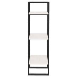 Berkfield Home 3-Tier Book Cabinet White 40x30x105 cm Solid Pinewood - Size: 40 x 30 x 105 cm - thumbnail 6