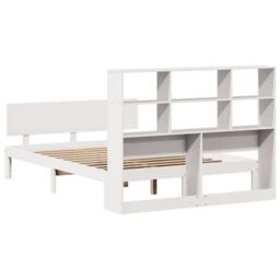 Berkfield Home Bookcase Bed without Mattress White 160x200cm Solid Wood Pine - Size: 160x200 cm - thumbnail 6