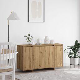 Berkfield Home Oak Sideboard Artisan Oak Wood Composite 135 x 41 x 75 cm in Brown - thumbnail 1