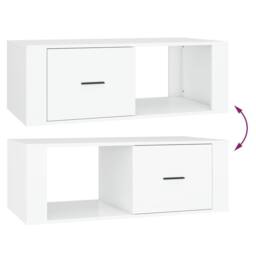 Berkfield Home Decorative Coffee Table White 100x50.5x35 cm Engineered Wood - thumbnail 9