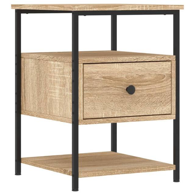 Berkfield Home Bedside Cabinet Sonoma Oak 40x42x56 cm Engineered Wood in Light Tan - Size: 40 x 42 x 56 cm - image 1