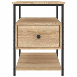 Berkfield Home Bedside Cabinet Sonoma Oak 40x42x56 cm Engineered Wood in Light Tan - Size: 40 x 42 x 56 cm - thumbnail 6