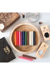 KDMD Set of 6 Brown Beeswax Spell Candles - thumbnail 6