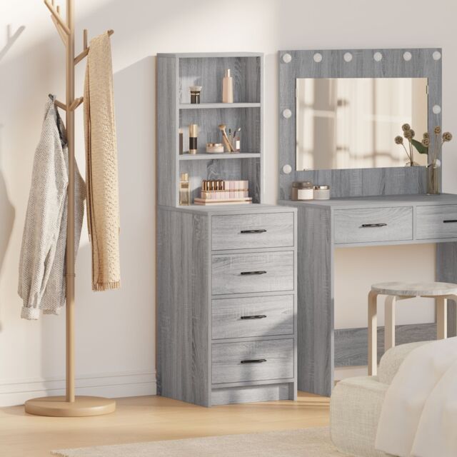 Berkfield Home Highboard Grey Sonoma 40x41x135 cm Engineered Wood - Size: 40 x 41 x 135 cm - image 1