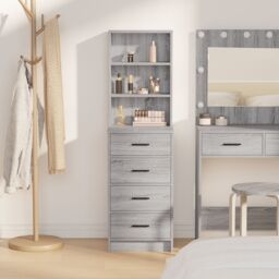 Berkfield Home Highboard Grey Sonoma 40x41x135 cm Engineered Wood - Size: 40 x 41 x 135 cm - thumbnail 4