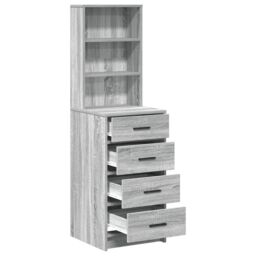 Berkfield Home Highboard Grey Sonoma 40x41x135 cm Engineered Wood - Size: 40 x 41 x 135 cm - thumbnail 5