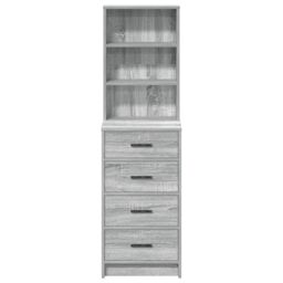 Berkfield Home Highboard Grey Sonoma 40x41x135 cm Engineered Wood - Size: 40 x 41 x 135 cm - thumbnail 6