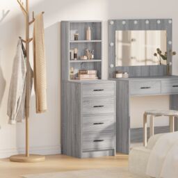 Berkfield Home Highboard Grey Sonoma 40x41x135 cm Engineered Wood - Size: 40 x 41 x 135 cm - thumbnail 1