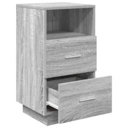 Berkfield Home Bedside Cabinets 2 pcs with 2 Drawers Grey Sonoma 36x36x68 cm - Size: 36 x 36 x 68 cm - thumbnail 5