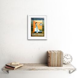"Artery8 Wall Art Print Orient Express Train London Paris Venice Artwork Framed 9X7 Inch in White - Size: W7"" x H9""" - thumbnail 2