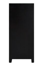 Orsina Bevelled Curved Tall Boy Drawers, Mirrored Glass Finish, Ample Storage 5 Drawer Tall Chest, Delivered Fully Assembled in Silver - thumbnail 4