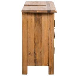 Berkfield Home Durable Bathroom Vanity Cabinet Solid Pinewood 70x32x63 cm in Brown - Size: 70 x 32 x 63 cm - thumbnail 6