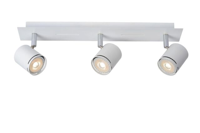 Lucide 'RILOU' Dimmable Rotatable Indoor LED Ceiling Spotlight Bar GU10 in White - image 1
