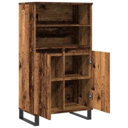 Berkfield Home Highboard Old Wood 60x36x110 cm Engineered Wood in Brown - Size: 60 x 36 x 110 cm - thumbnail 5
