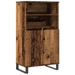 Berkfield Home Highboard Old Wood 60x36x110 cm Engineered Wood in Brown - Size: 60 x 36 x 110 cm - thumbnail 3