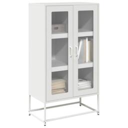 Berkfield Home Highboard White 68x39x123 cm Steel - Size: 68 x 39 x 123 cm