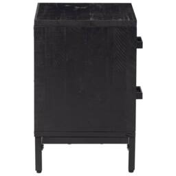 Berkfield Home Bedside Cabinets 2 pcs Black 36x30x45 cm Solid Wood Pine - Size: 36 x 30 x 45 cm - thumbnail 6
