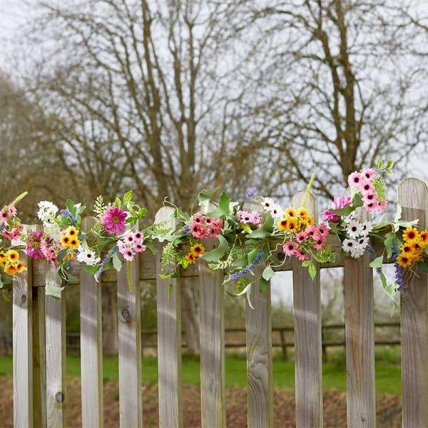 Marco Paul 6ft Artificial Flower Outdoor Garland - image 1
