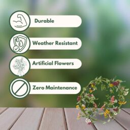 Marco Paul 6ft Artificial Flower Outdoor Garland - thumbnail 5