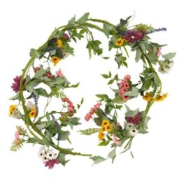 Marco Paul 6ft Artificial Flower Outdoor Garland - thumbnail 3