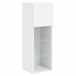 Berkfield Home Modern 5 Piece TV Wall Units with LED White Engineered Wood - thumbnail 9