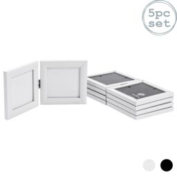 "Nicola Spring Folding 2 Photo Frames - 4 x 4"" - Pack of 5 in White" - thumbnail 1