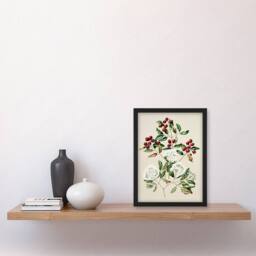 Artery8 Sarah Featon Framed Wall Art New Zealand Maire Tawake Tree Flowers in Beige - Size: A4 - thumbnail 2