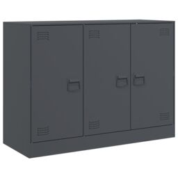 Berkfield Home Sideboard Anthracite 99x39x73 cm Steel - Size: 99 x 39 x 73 cm - thumbnail 2