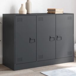 Berkfield Home Sideboard Anthracite 99x39x73 cm Steel - Size: 99 x 39 x 73 cm