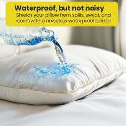 Brightr Sleep Premium Tencel Waterproof Pillow Protector in White - thumbnail 3