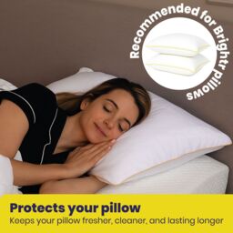 Brightr Sleep Premium Tencel Waterproof Pillow Protector in White - thumbnail 6