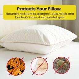 Brightr Sleep Premium Tencel Waterproof Pillow Protector in White - thumbnail 2