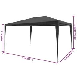 Berkfield Home Party Tent 3x4 m PE Anthracite in Black - thumbnail 6