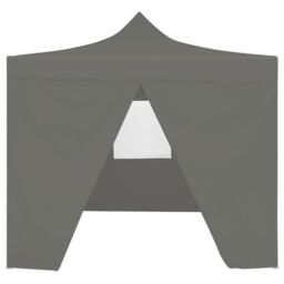 Berkfield Home Professional Folding Party Tent with 4 Sidewalls 2x2 m Steel Anthracite in Black - thumbnail 2