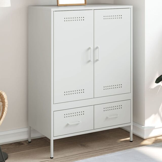 Berkfield Home Highboard White 68x39x101.5 cm Steel - image 1