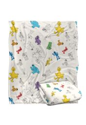 Sesame Street Full Character Pattern Silky Touch Super Soft Throw Blanket 152 X 127 cm in White - thumbnail 2