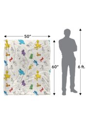 Sesame Street Full Character Pattern Silky Touch Super Soft Throw Blanket 152 X 127 cm in White - thumbnail 5