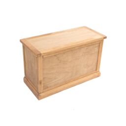 Cabinet Bits Lucca Waxed Blanket Box Ottoman in Light Brown - thumbnail 1